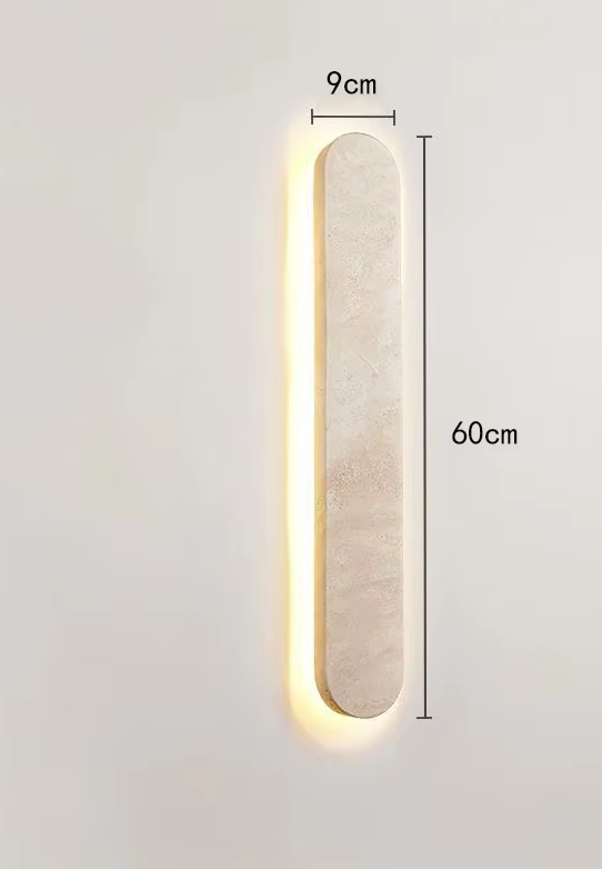 StoneGlow Recta – Moderne Wandlamp van Natuursteen