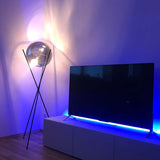 Skapetze - S.LUCE Pro Vloerlamp Sphere 40 Met Rookglazen Bol