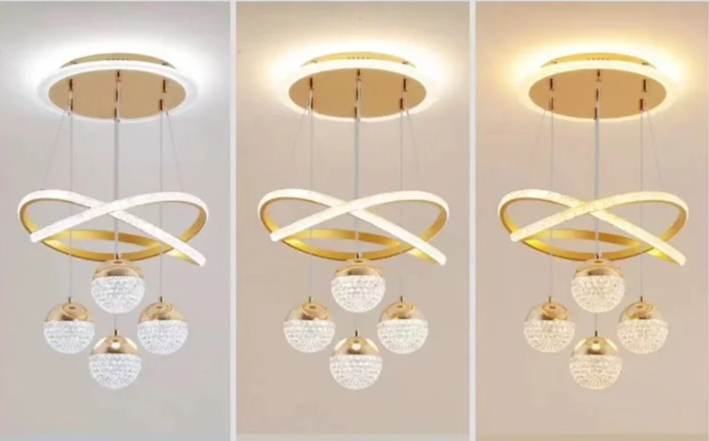 LumaCrest LED Hanglamp – Moderne Art Deco Sfeer voor Eetkamer en Woonruimte - plafondlamp - detail