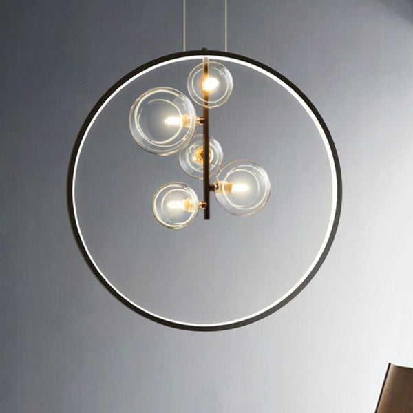 Nordic Bubble Glazen Hanglampen Met Ring - hanglampen - detail