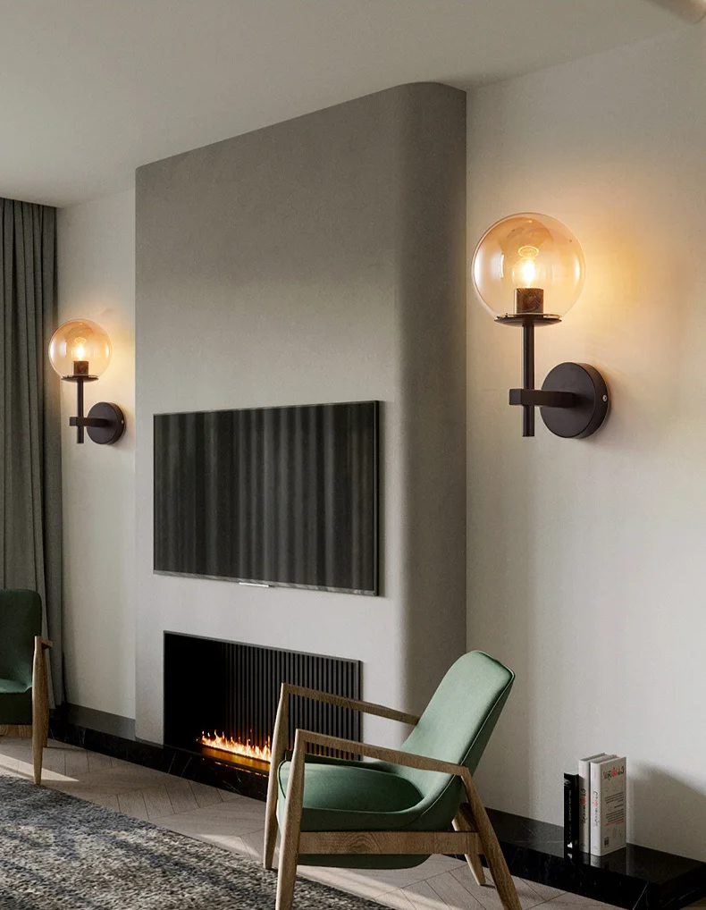 LumiNord – Nordic Moderne LED Wandlamp met Glazen Lichtbol - wandlamp - verlicht