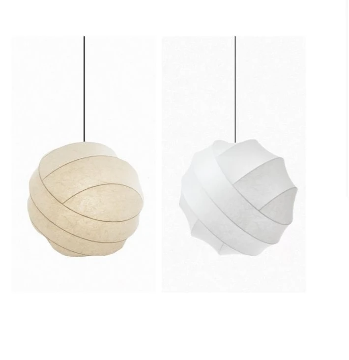 Noguchi Wabi Sphere – Japanse Stijl Papieren Hanglamp - hanglampen - zijaanzicht