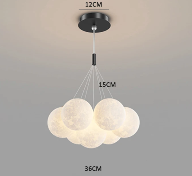 DreamGlow KidsChandelier – Moderne 3D-Print Kinderkamer Hanglamp - hanglampen - gemonteerd