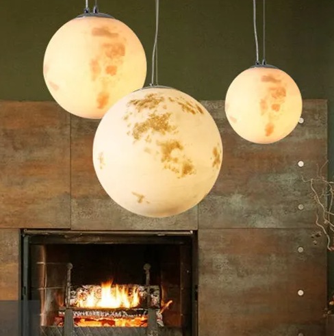 LunaNord – Scandinavische Volle Maan Hanglamp - hanglampen - zijaanzicht