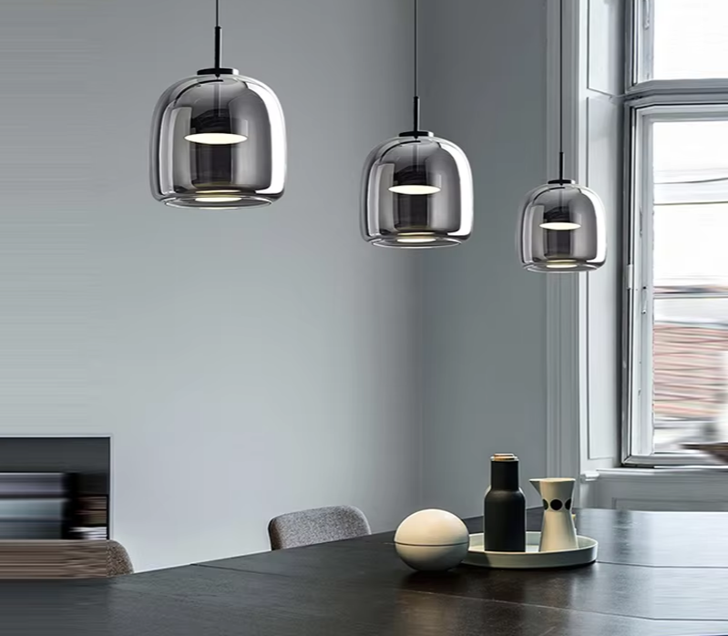 LumiGlow – Elegante Glassteen Hanglamp met LED-verlichting - hanglampen - detail