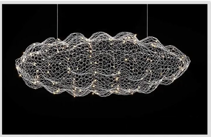 Deense Designer IJzeren Mesh Wolk Hanglamp - hanglampen - in de kamer