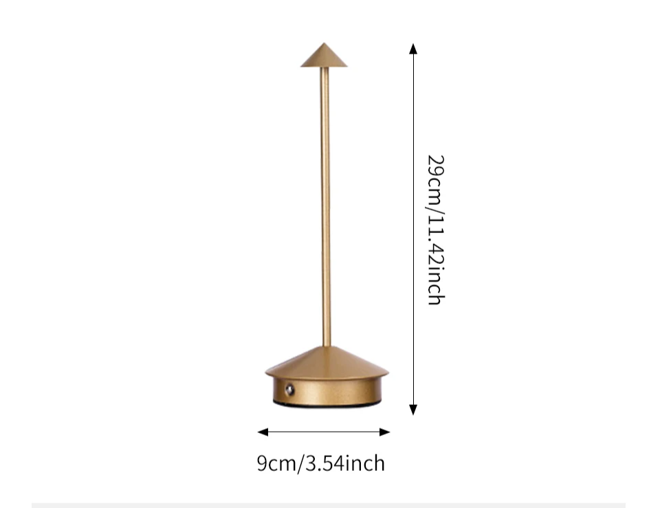 LumaTouch – Oplaadbare LED Tafellamp met Traploze Dimming - tafellampen - zijaanzicht