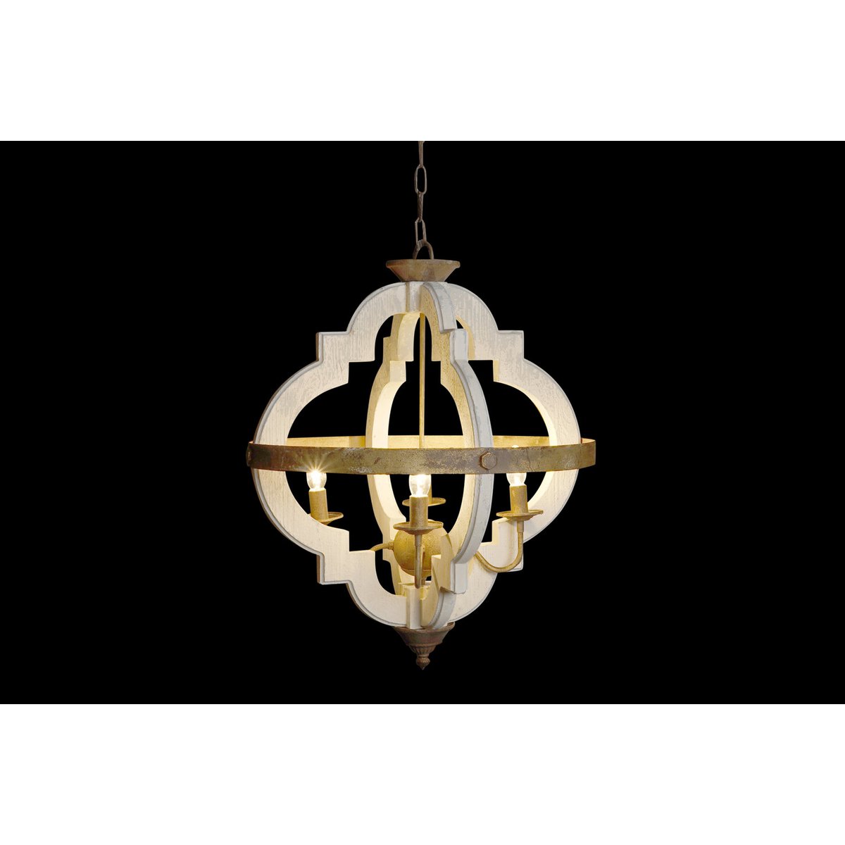 Alexandra Meti - Ijzeren Spar Plafondlamp 63X63X74 61 Wit - plafondlampen - zijaanzicht