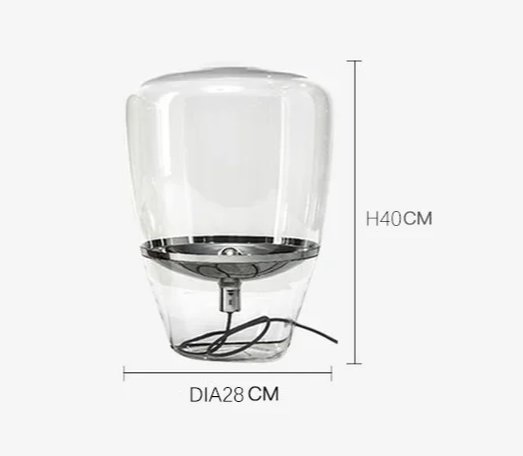 AuroraGlow – Scandinavische Designer Glazen Tafellamp LED - vloerlamp - sfeerbeeld