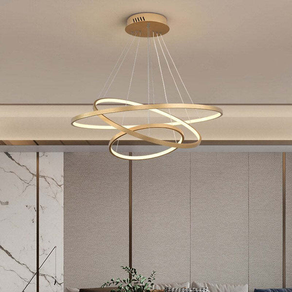 Moderne Plafondlamp Met 3 Ringen - hanglampen - sfeerbeeld