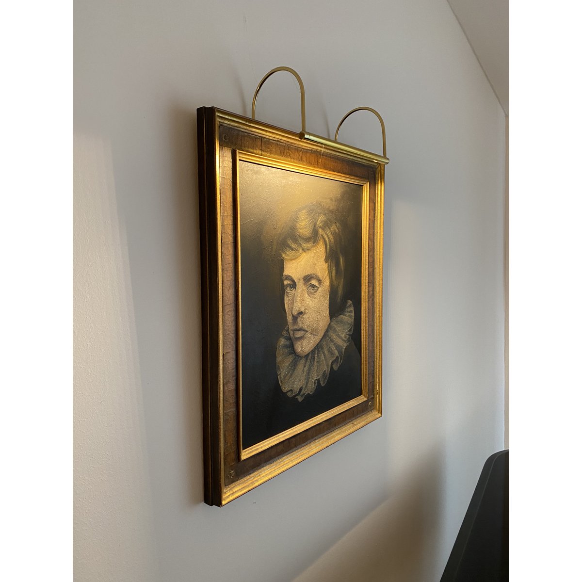 Betec Leuchten Manufactur - Clarus schilderijlamp LED van messing, 2700 Kelvin - wandlampen - in de kamer