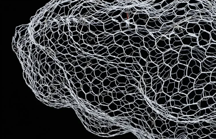 Deense Designer IJzeren Mesh Wolk Hanglamp - hanglampen - close-up