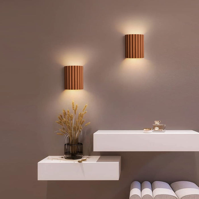 Moderne Halfronde Wandlamp Van Hars Voor De Woonkamer - wandlampen - materiaaldetail