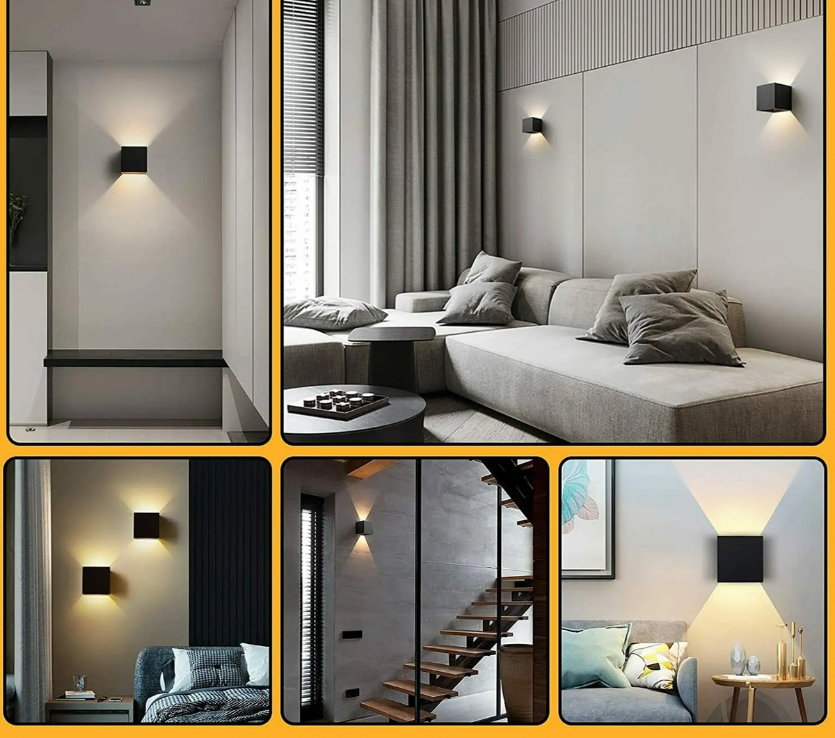 LUMICUBE LED Wandlampen Set (4 stuks) - wandlamp - gemonteerd