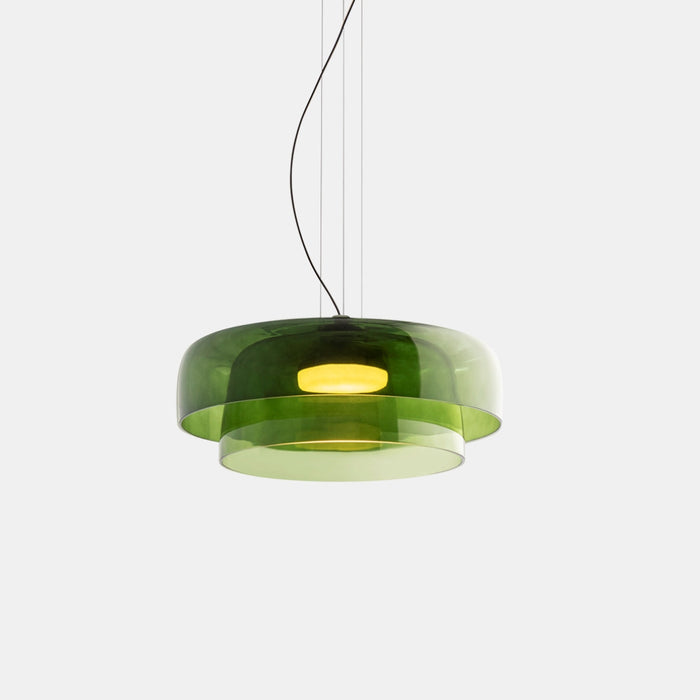 Glazen Plafondlamp Met Historische Charme en Moderne Functionaliteit - plafondlamp - in de kamer