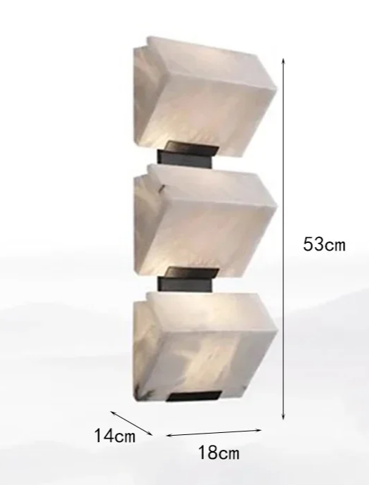 MarbleLuxe Nordic LED Wandlamp – Natuurlijke Marmeren Sfeerverlichting
