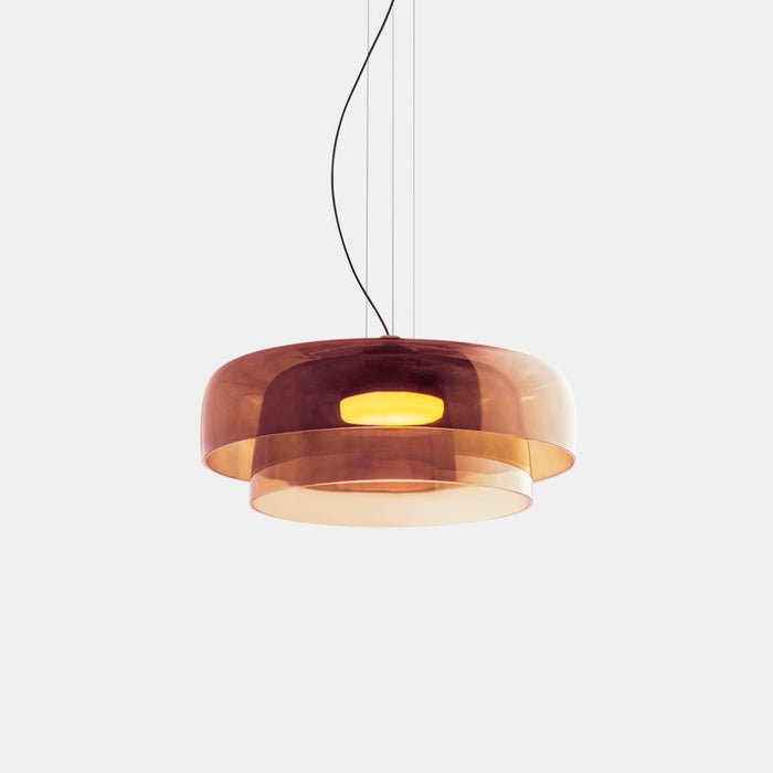 Glazen Plafondlamp Met Historische Charme en Moderne Functionaliteit - plafondlamp - zijaanzicht