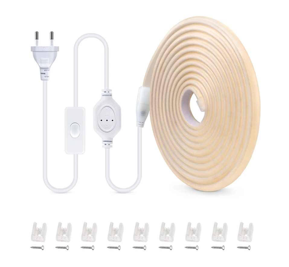 NeoGlow COB LED Neon Lichtstrip – 5M / 10M / 20M / 30M 110V–220V Waterproof LED - buitenverlichting - afmetingen