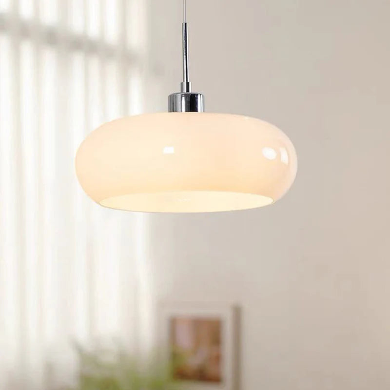 Hailie Broodvormige Glazen Hanglamp - hanglampen - zijaanzicht