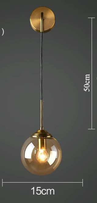 LumoNord Glasbol LED Wandlamp - wandlamp - verlicht