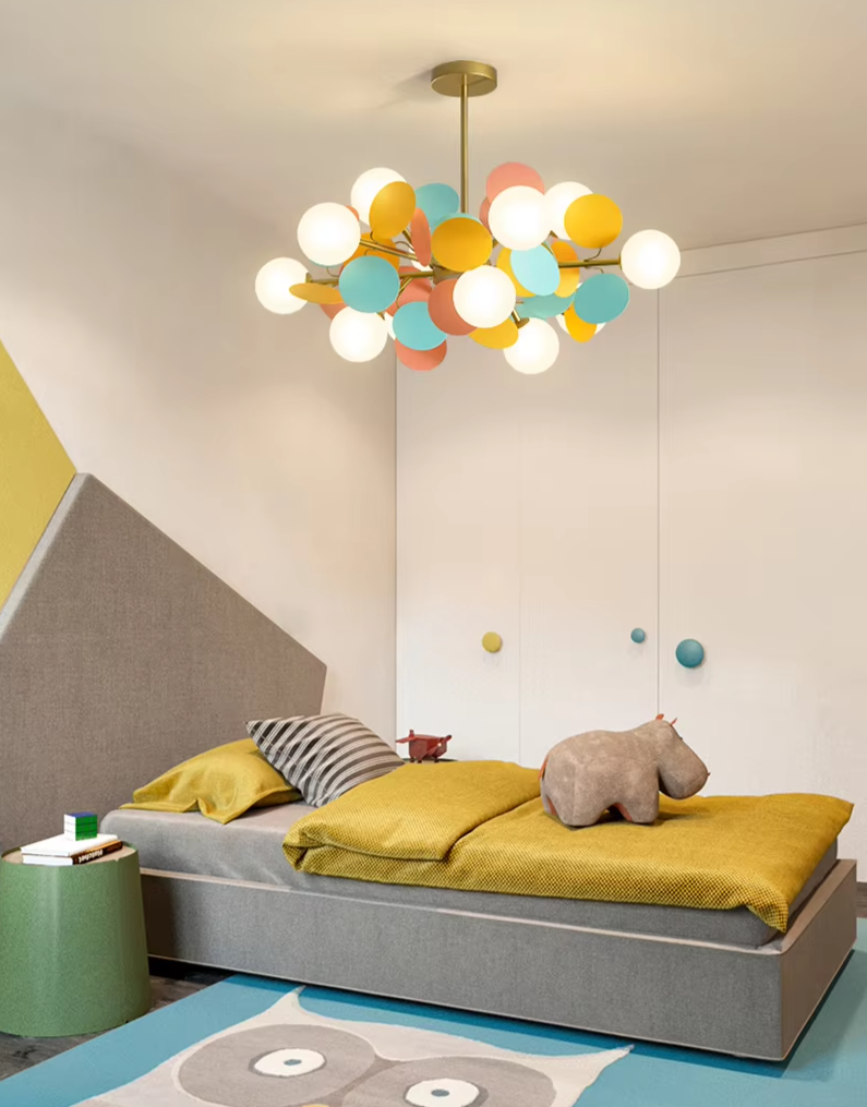 NatureGlow Kleurrijke Tak Kroonluchter - hanglampen - in de kamer