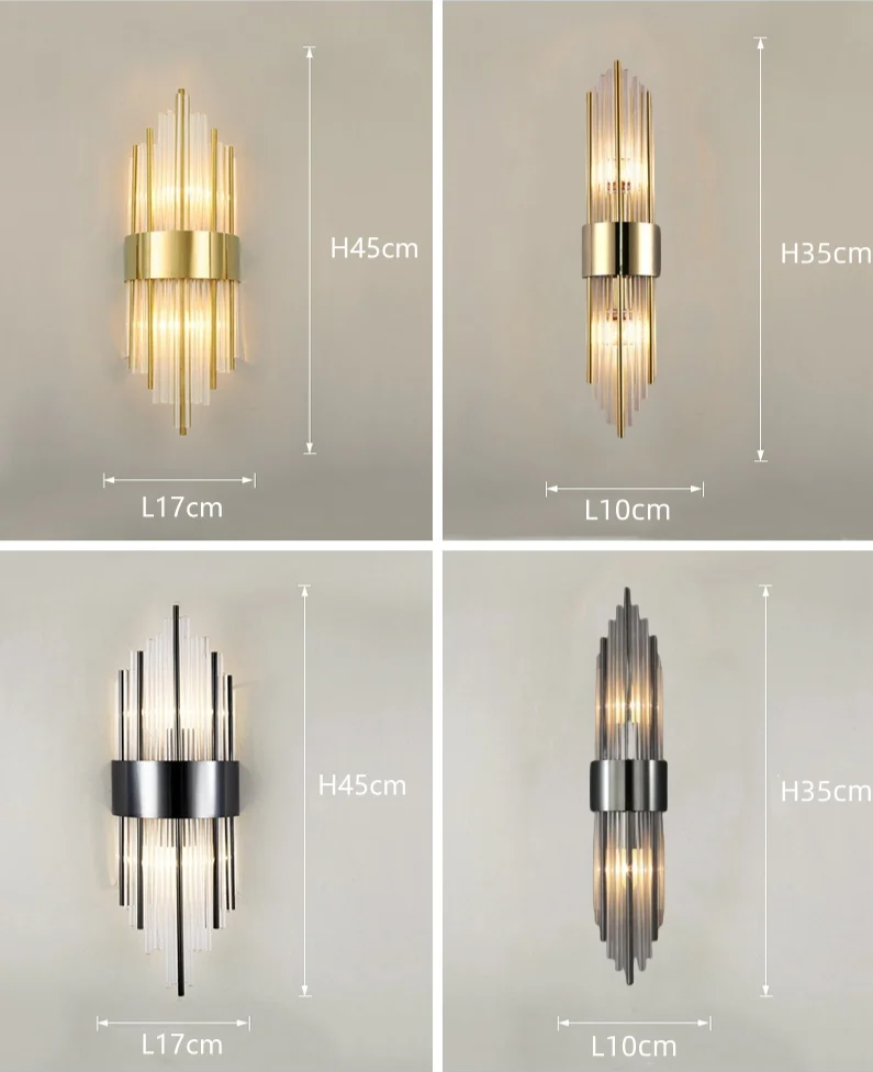 AuriLux Nordic Kristallen Wandlamp