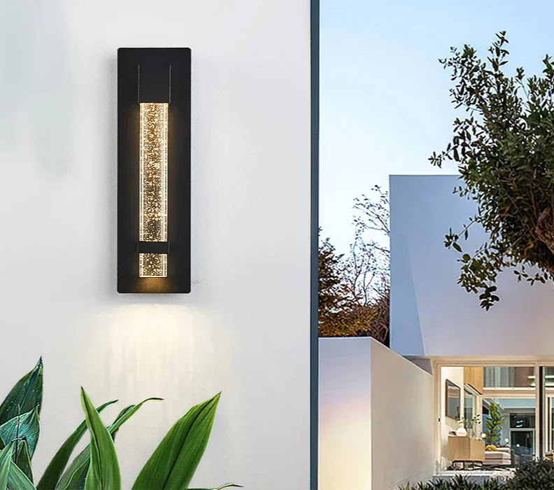 CrystalLux Buitenwandlamp – Moderne Waterdichte Wandverlichting met K9 Kristal & Anti-Roest Aluminium - buitenverlichting