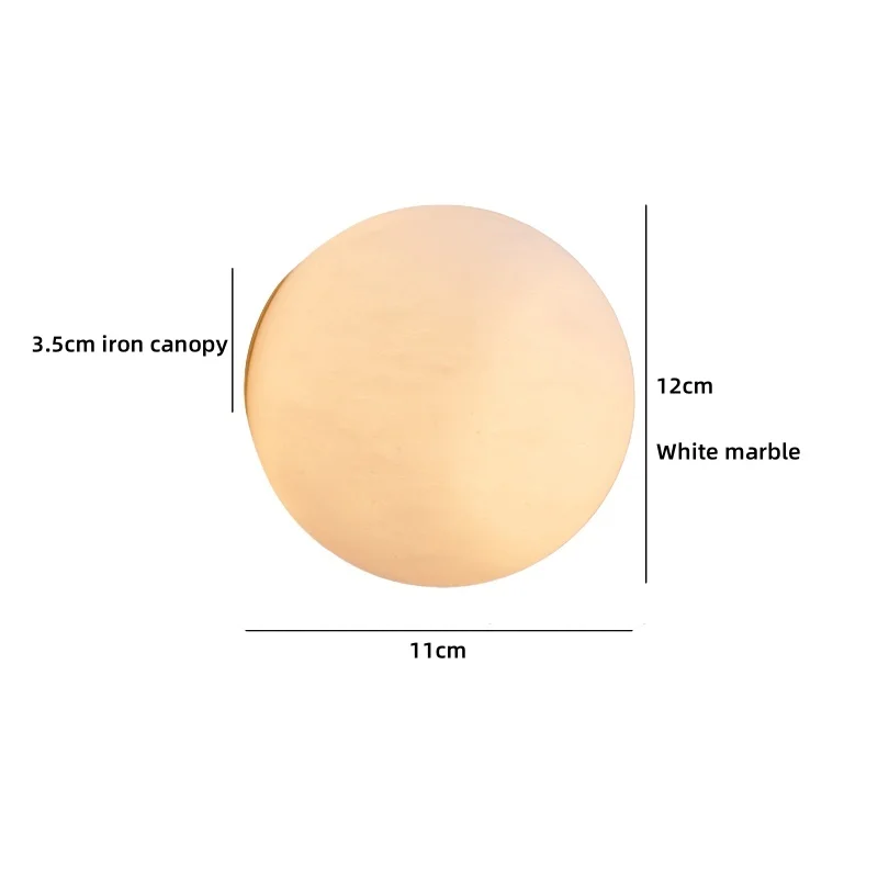 LumoSphere Witte Glasbol LED Wandlamp