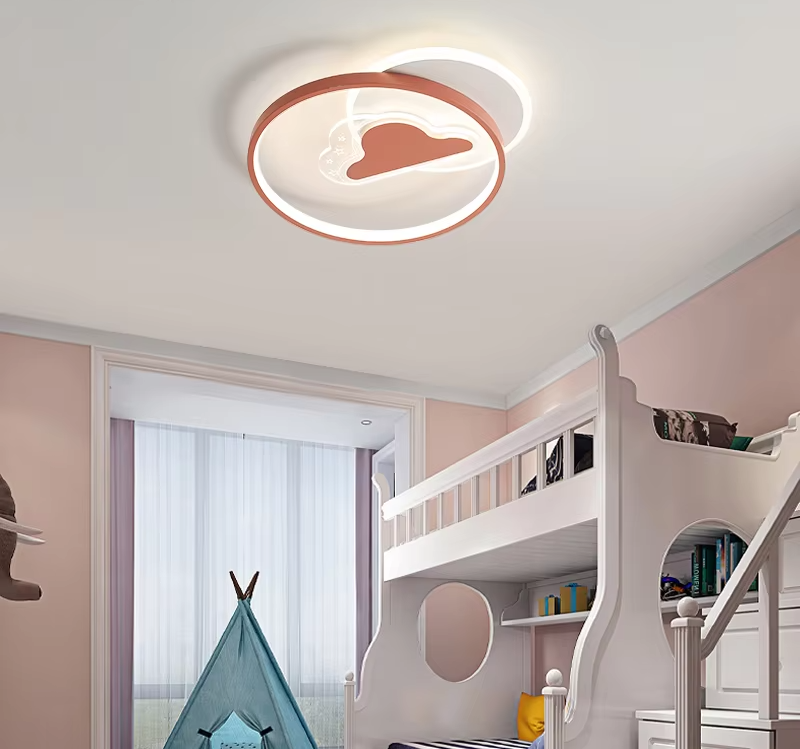 DreamGlow Dimbare Kinderkamer LED Plafondlamp met Afstandsbediening - plafondlampen - in de kamer