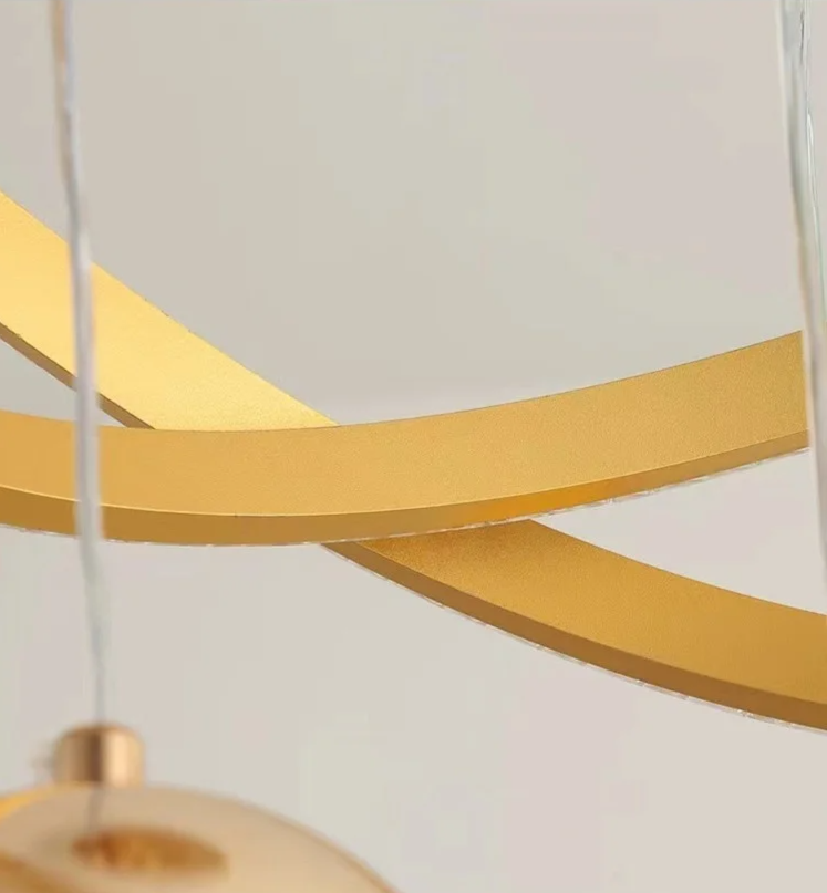 LumaCrest LED Hanglamp – Moderne Art Deco Sfeer voor Eetkamer en Woonruimte - plafondlamp - afmetingen