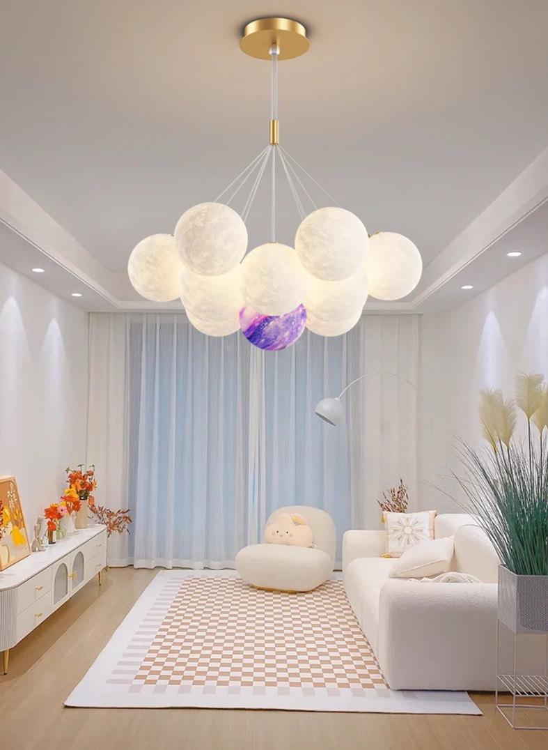 DreamGlow KidsChandelier – Moderne 3D-Print Kinderkamer Hanglamp - hanglampen - verlicht