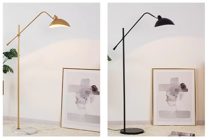 Nordic Gold Luxe Vloerlamp – Minimalistisch Design met Marmeren Basis - vloerlamp - afmetingen