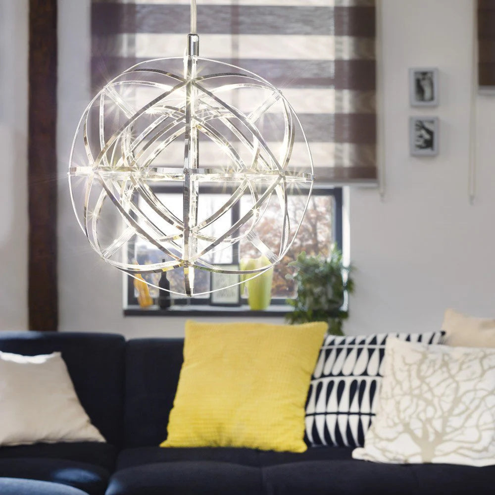 Skapetze - S.LUCE Pro Atom 30 Dimbare LED Hanglamp Metalen Bol - hanglampen - zijaanzicht