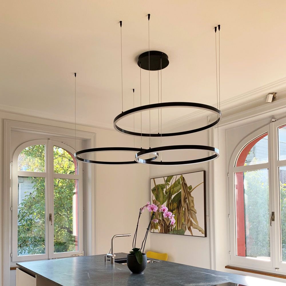 Skapetze - Ring 100 LED Hanglamp Direct 5m - hanglampen - zijaanzicht