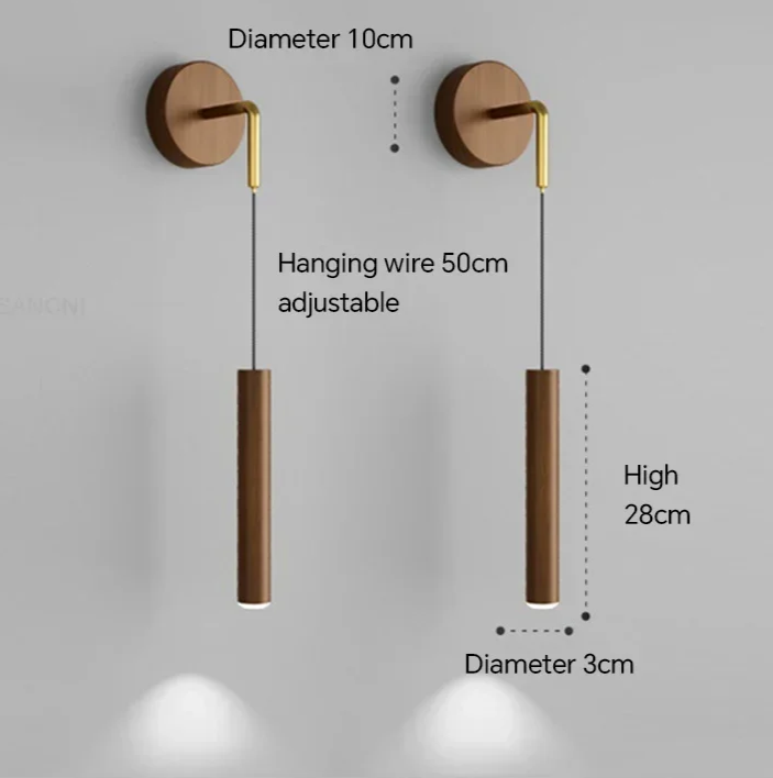 DINDALLED Modern LED Wandlamp - wandlamp - zijaanzicht