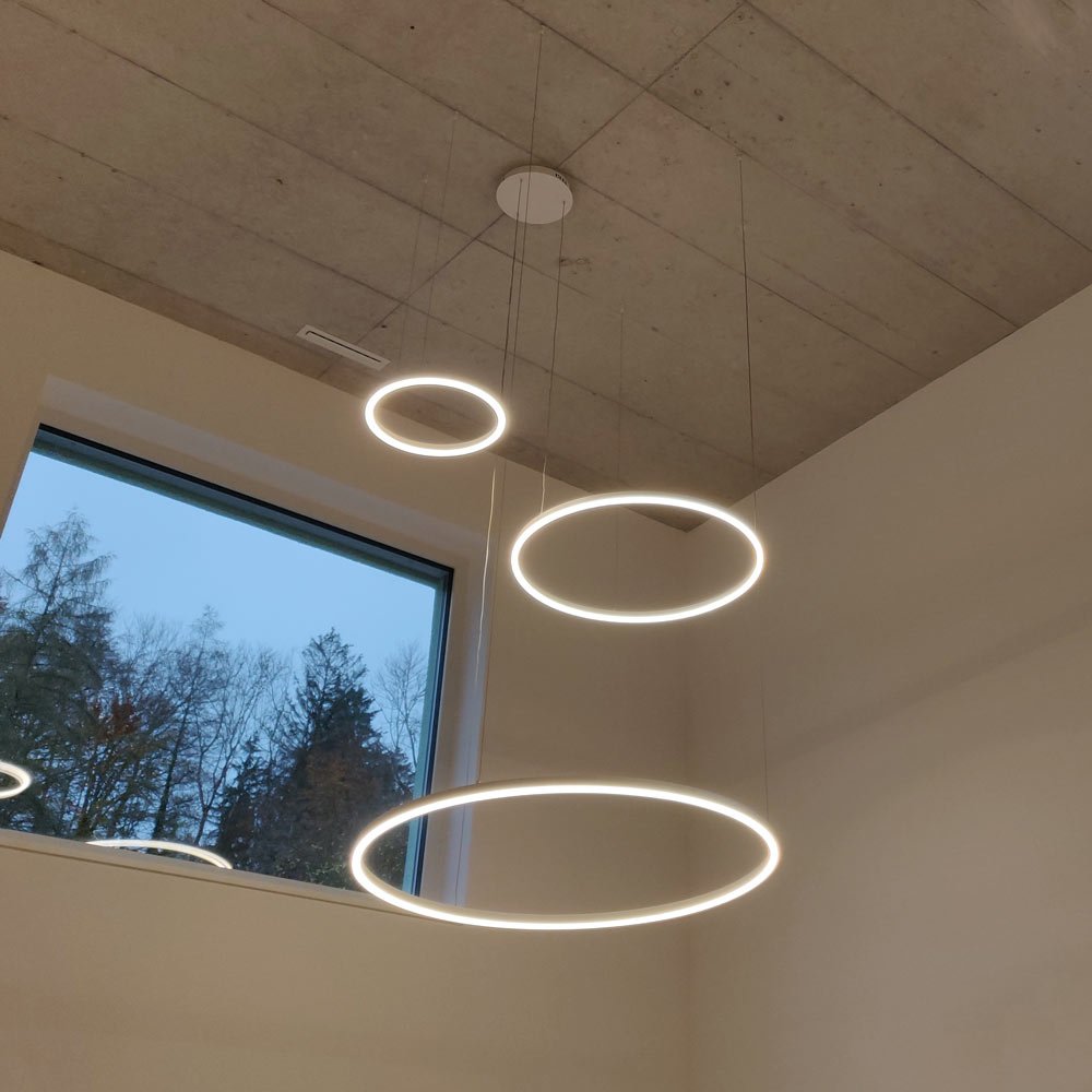 Skapetze - S.Luce Ring 80 Direct Of Indirect Led Pendelarmatuur - hanglampen - gemonteerd