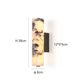 Marbella Lux Sconce – Natuurlijke Zwarte Marmeren Wandlamp in Italiaans Design voor Slaapkamer &a Woonkamer