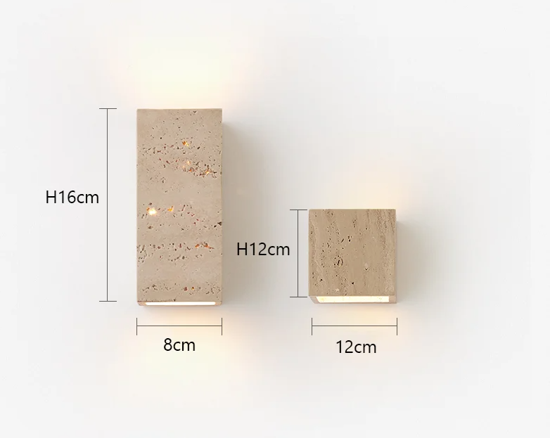 StoneBloc Buitenwandlamp – Natuurlijke Steenlook Wandlamp voor Tuin, Hal & Badkamer