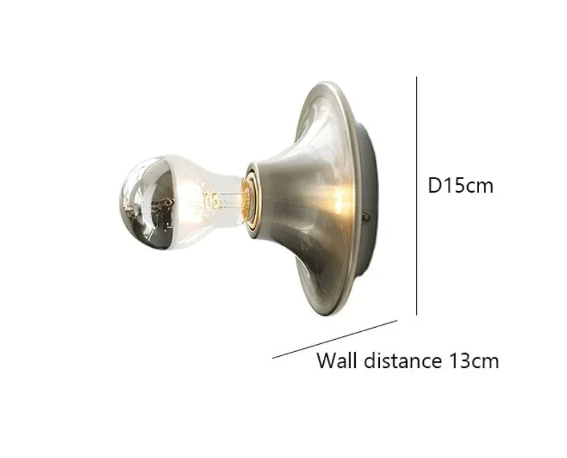 NordLuma Nordic Retro Wandlamp - plafondlamp - zijaanzicht
