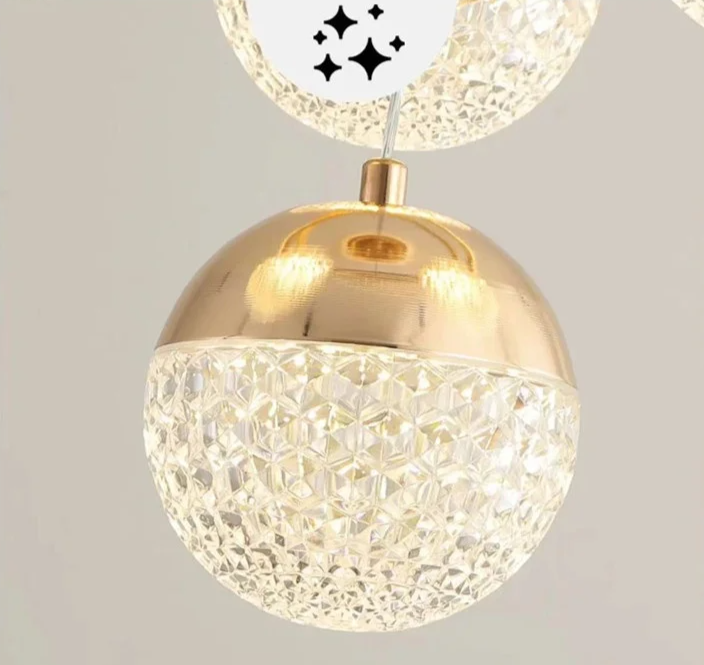 LumaCrest LED Hanglamp – Moderne Art Deco Sfeer voor Eetkamer en Woonruimte - plafondlamp - sfeerbeeld
