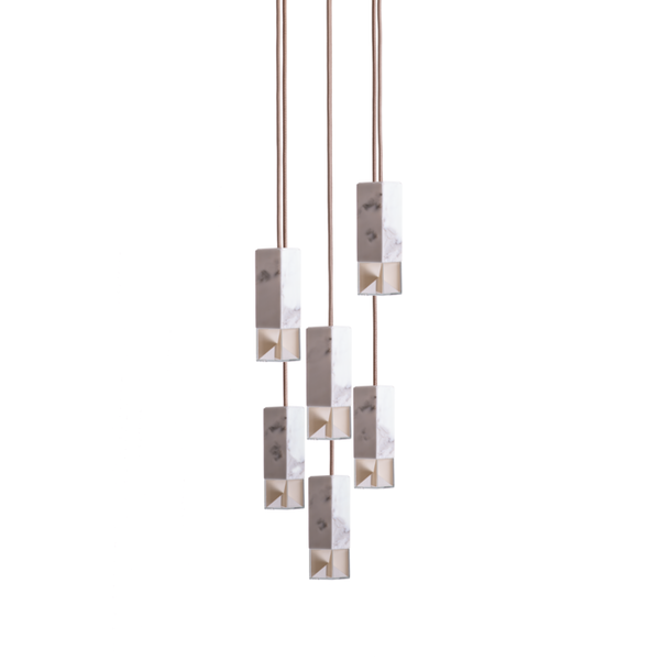 FORMAMINIMA - Lamp/One Calacatta Marmer 6-lichts kroonluchter