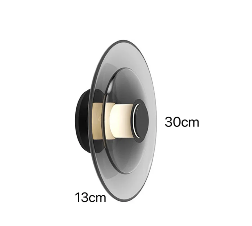 Nordic AuraGlass – Moderne Glazen LED Wandlamp - wandlamp - gemonteerd