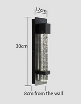 CrystalLux Buitenwandlamp – Moderne Waterdichte Wandverlichting met K9 Kristal & Anti-Roest Aluminium