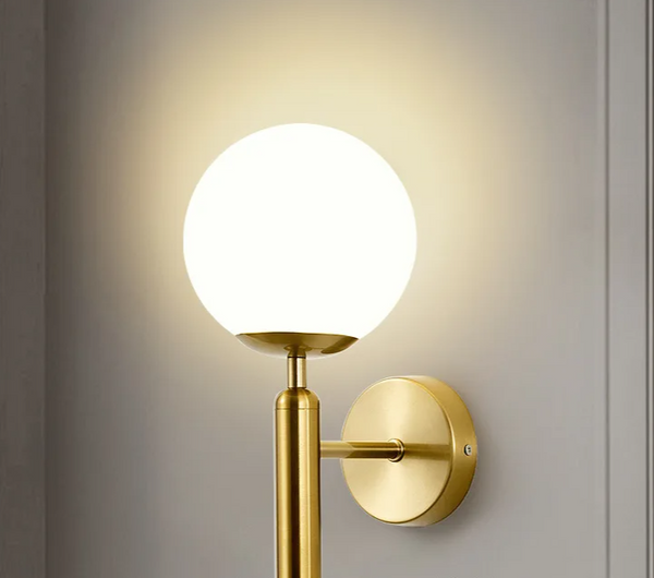 VitaGlow Wandlamp – Moderne Wandverlichting voor Binnen met Koperaccenten en E27 Fitting