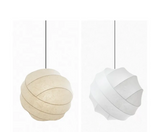 Wabi Sabi Zijde Hanglamp – Japanse Minimalistische Ronde Plafondlamp