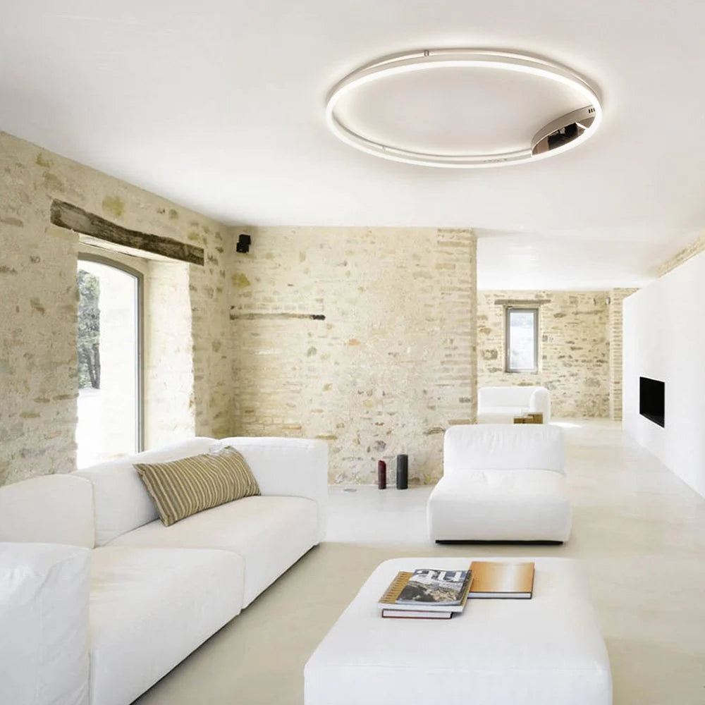 Skapetze - S.LUCE LED Ring 100 Wand & Plafond Dimbaar Chroom - wandlampen - verlicht