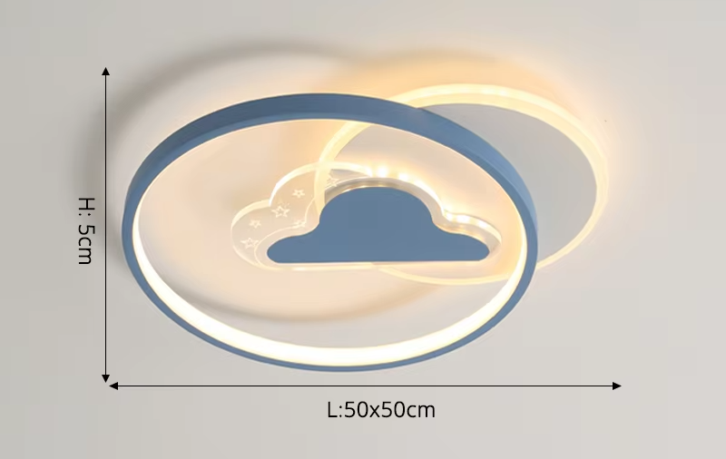 DreamGlow Dimbare Kinderkamer LED Plafondlamp met Afstandsbediening - plafondlampen - verlicht