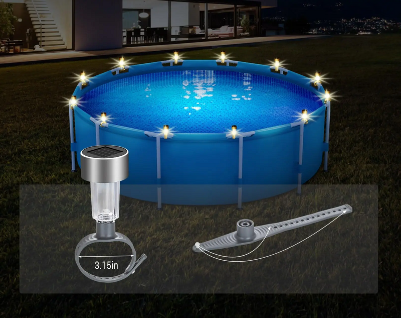 SOLARLUX 6-delige LED Solar Zwembadlamp Set