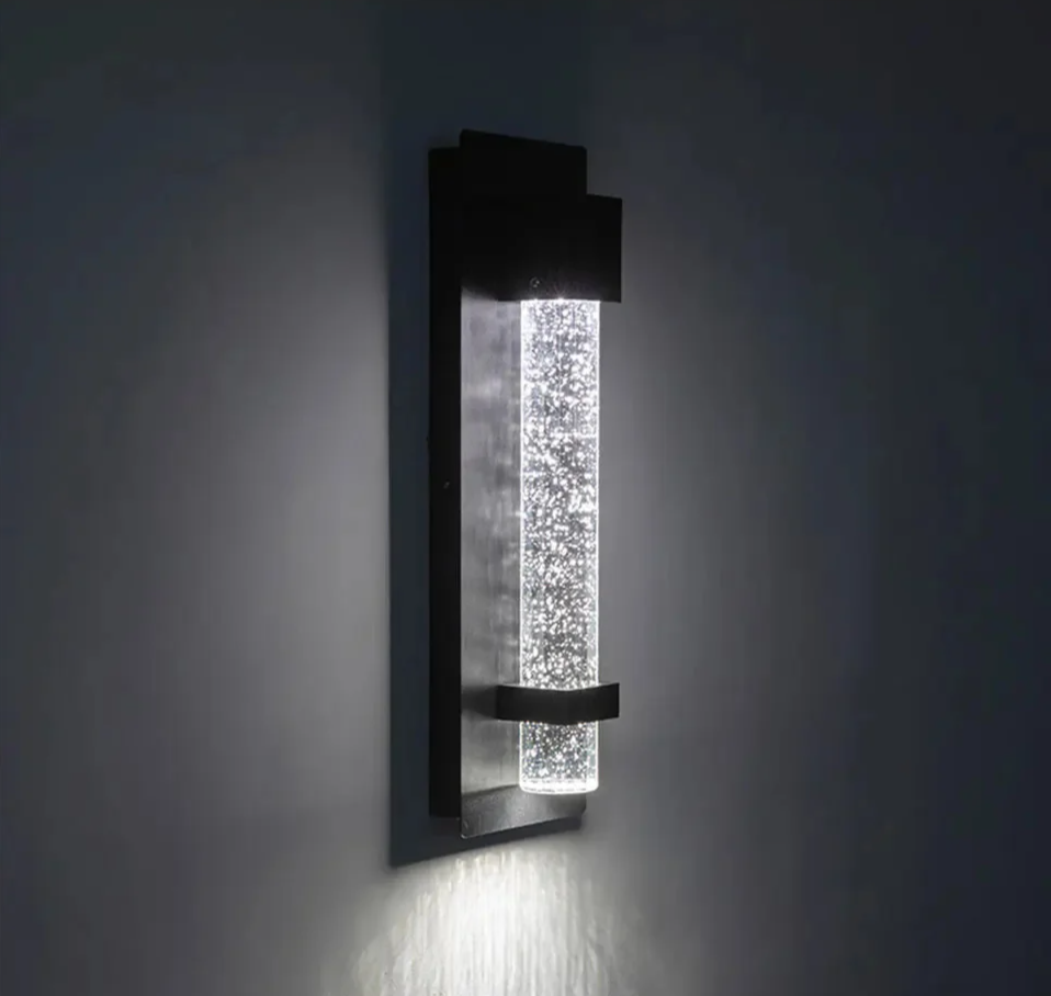 CrystalLux Buitenwandlamp – Moderne Waterdichte Wandverlichting met K9 Kristal & Anti-Roest Aluminium - buitenverlichting - d