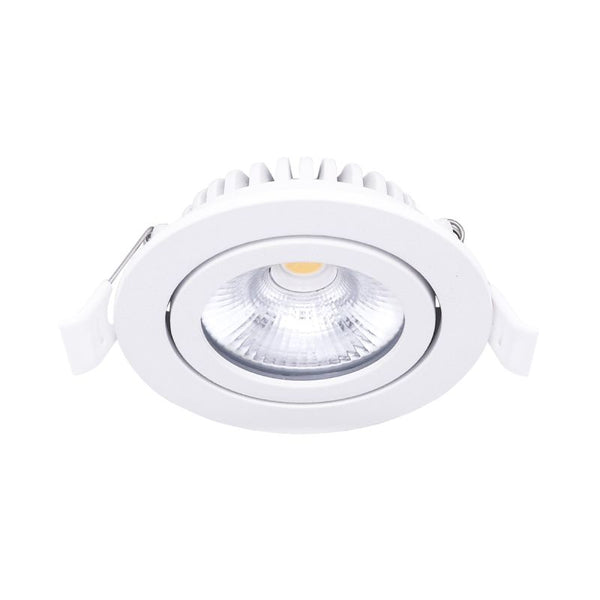 Noxion LED Kantelbaar Slim Spot Wit Rond 6W 350lm 60D - 920-930 Dim To Warm | 85mm - IP54 - Dimbaar - Beste Kleurweergave